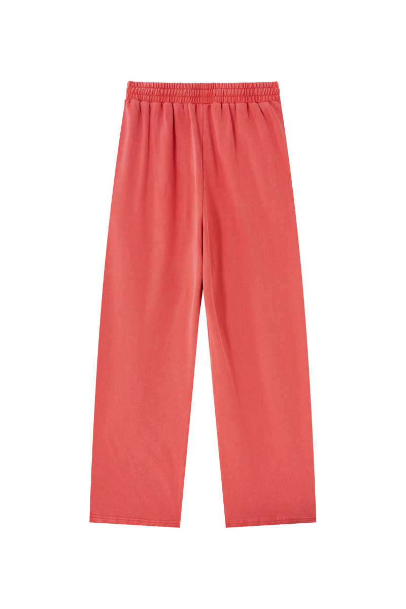 Unisex 100% Cotton Washed Heavyweight Wide Leg Casual Pants
