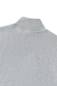 Women's Fall Boutique Style Balloon Sleeves Cropped Mock Neck Sweatshirt
