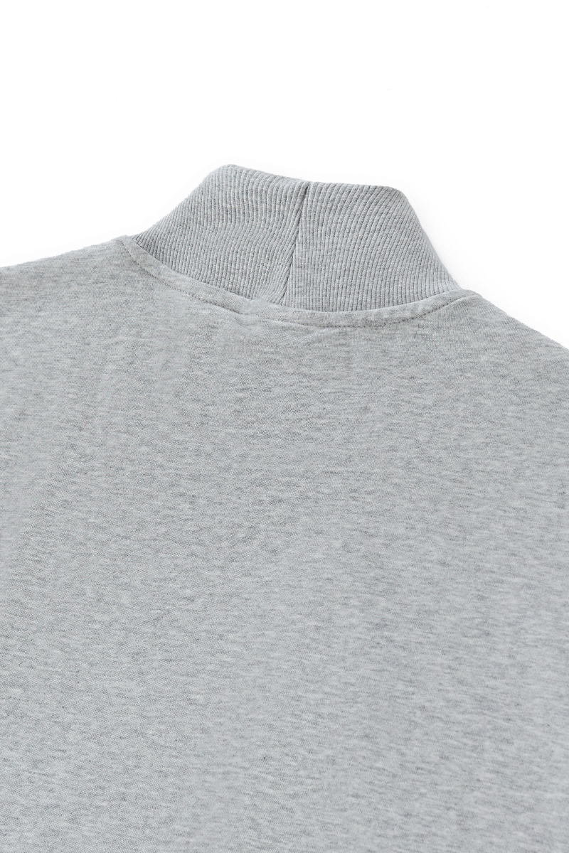 Women's Fall Boutique Style Balloon Sleeves Cropped Mock Neck Sweatshirt