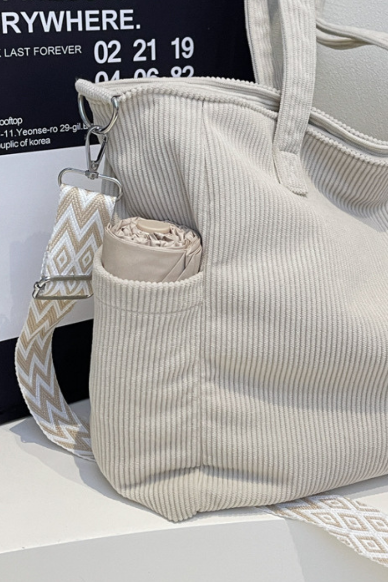 Women's Fall Corduroy Mother-Child Tote Bag Set