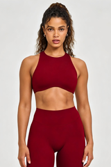 Women's High-Stretch Cutout Back Padded Sports Top