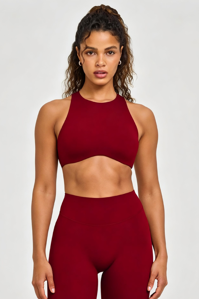 Women's High-Stretch Cutout Back Padded Sports Top