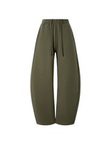 Unisex Fall Streetwear Curved Scimitar Wide‑Leg Sweatpants