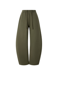 Unisex Fall Streetwear Curved Scimitar Wide‑Leg Sweatpants