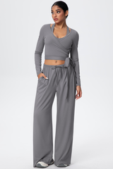 Women’s 3-Piece Set:Halterneck Top & Long Sleeves Top & Pants