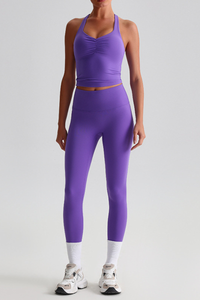 Women's Brushed Crisscross Tank Top & Yoga Leggings Set