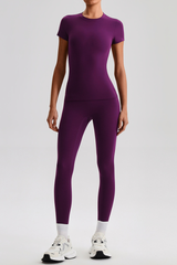 Women's Bare Feel  High Stretch T-shirt & Yoga Leggings Set