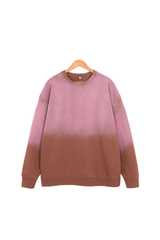 Unisex Fall Vintage Gradient Drop Shoulder Pullover