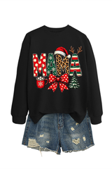 Women's Winter/Fall Christmas Santa Multi-color Pullover