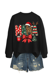 Women's Winter/Fall Christmas Santa Multi-color Pullover