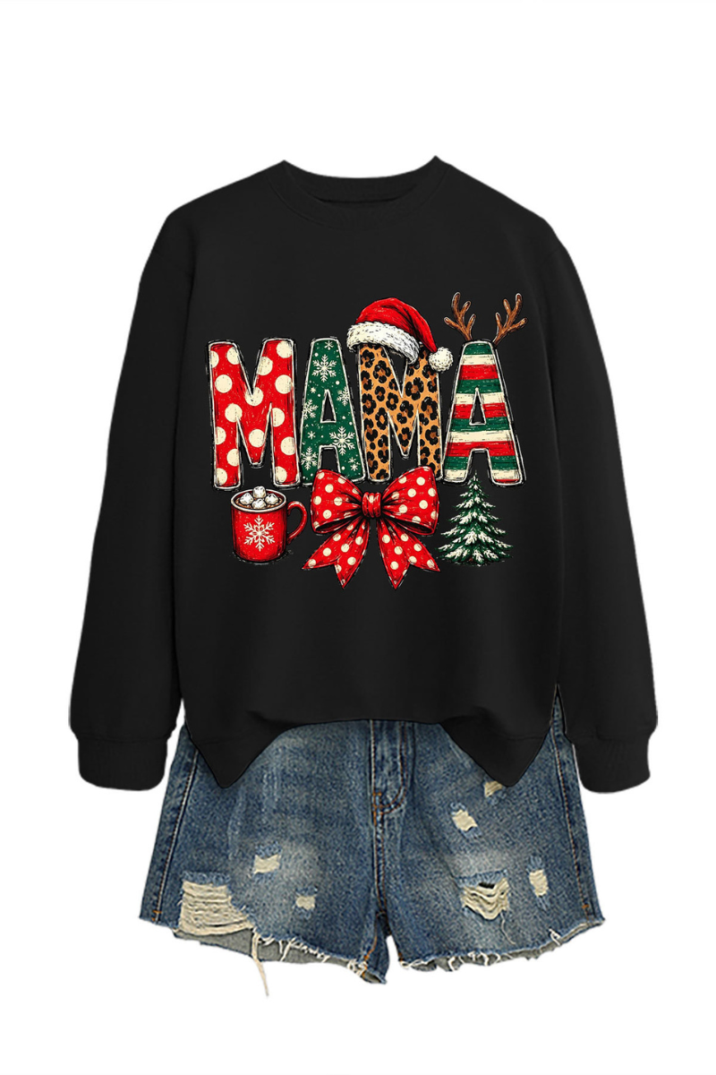 Women's Winter/Fall Christmas Santa Multi-color Pullover