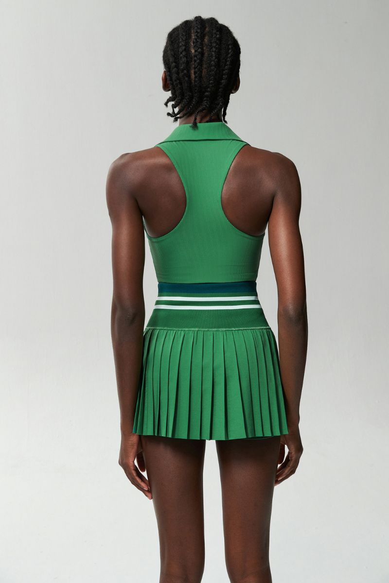 Sports & Fitness V-neck quick-drying tennis skirt two-piece set