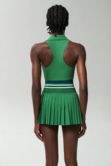 Sports & Fitness V-neck quick-drying tennis skirt two-piece set