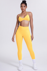 Women's Seamless Sports Bra Athletic Leggings Two-Piece Set