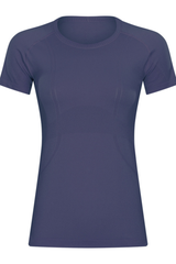 Women Seamless Round Neck Short Sleeve Sport T-Shirt
