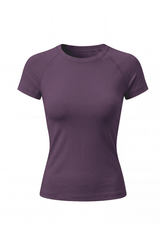 Women's Summer Round-Neck Slim Fit Athletic T-shirt