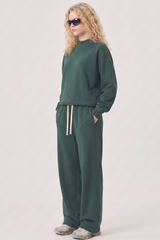 Unisex Fall Fleece Mock Neck Sweatshirt and Sweatpants Sets