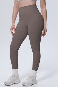 Women's High-Waist Solid Nine-inch Leggings