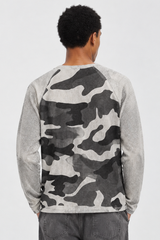 Men's Fall Camo Waffle Breathable Long Sleeve Top