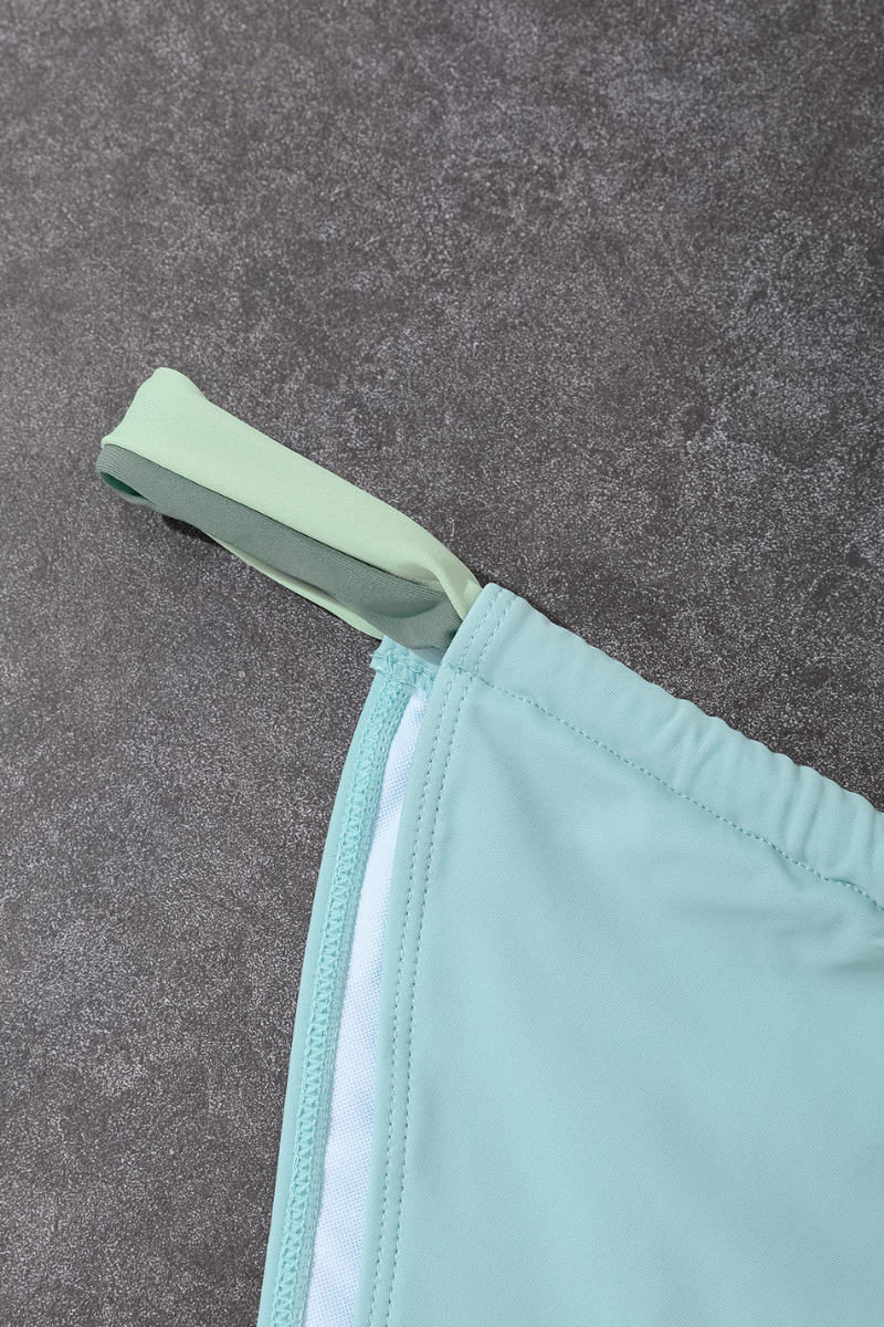 Women's Minimalist Color Block Twist Front Sexy Bikini