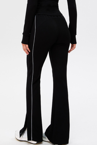 Women's Color-Block Strap Side Slit Yoga Flared Pants