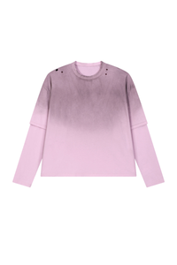 Women's  100% cotton Vintage Wash Gradient Relaxed Pullover