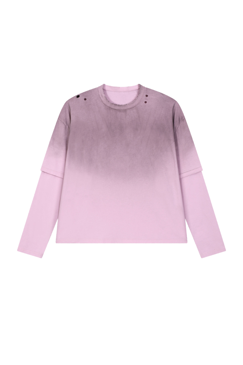 Women's  100% cotton Vintage Wash Gradient Relaxed Pullover