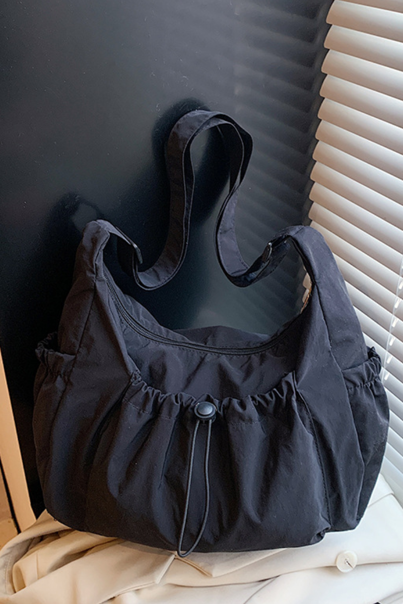 Women's Drawstring Multi Pocket Hobo Shoulder Bag
