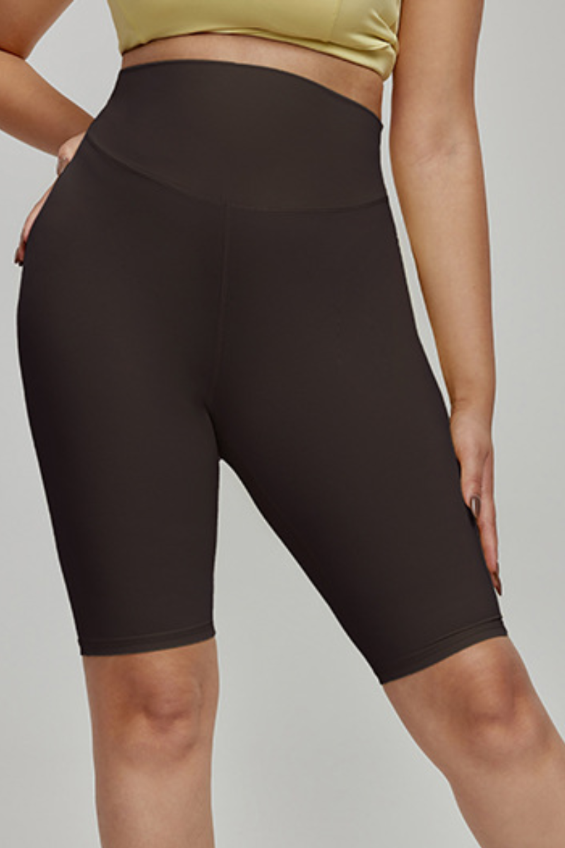 Plus-Size Women Athletic High-Waisted Tummy Control Shorts