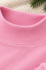 Women's Fall Christmas Colorful Letter Mock Neck Sweatshirt