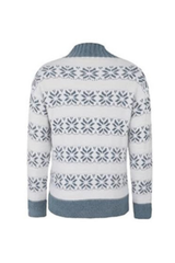 Women Christmas Snowflake Mock Neck Sweater No Cotton Lining