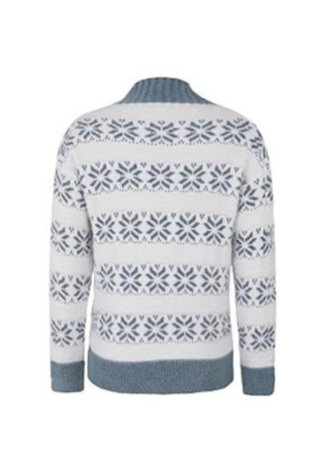 Women Christmas Snowflake Mock Neck Sweater No Cotton Lining