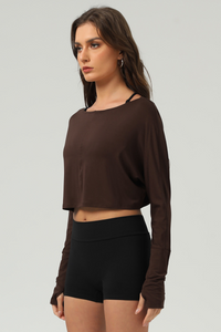 long sleeves  Cropped crop top