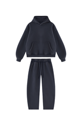 Unisex Fall Fleece Sets:Relaxed Hoodie And Sweatpants