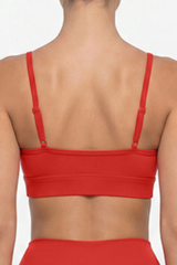 Women's Contrast Strip Adjustable Breathable Sports Bra