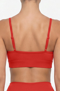 Women's Contrast Strip Adjustable Breathable Sports Bra