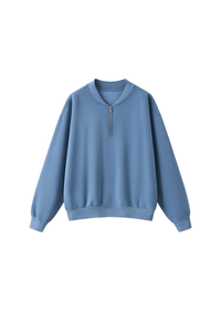 Women's Fall Vintage Washed Fleece Quarter Zip Sweatshirt