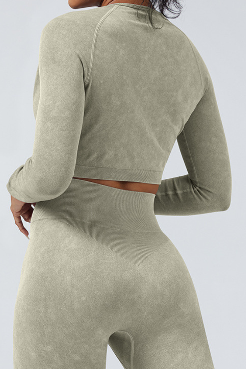 Women Fitness Athletic Full Zipper Cropped Jacket