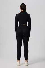 Women's Cropped Jacket & Butt-Lifting Leggings Two-Piece Set