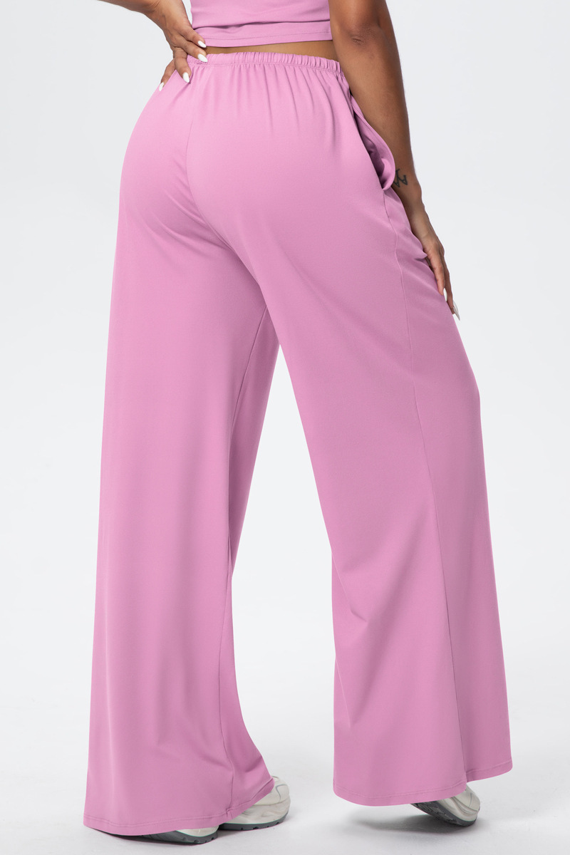 Women’s Athletic Drawstring Loose-Fit  Wide-Leg Pants