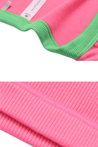 Women's Dopamine Color-Block Cropped Ribbed Tank Top