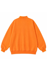 Women's Fall Letter Appliqué Embroidery Mockneck Sweatshirt