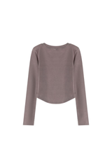 Women's Fall Snowflake U-Neck Slim Fit Long Sleeve Top