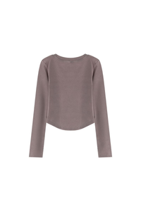 Women's Fall Snowflake U-Neck Slim Fit Long Sleeve Top