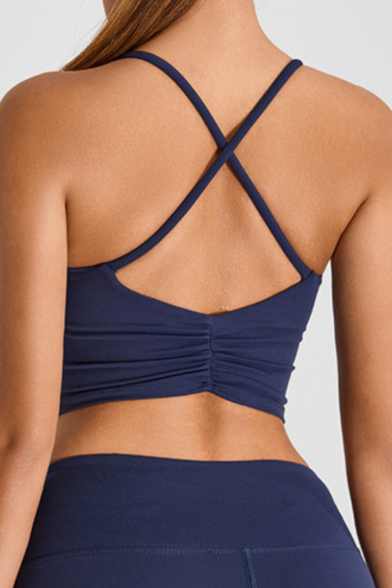 Women's Cross-Strapped U-Neck Sports Tank Top