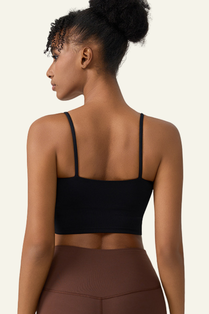 Women's U-neck Padded  Spaghetti-Strap Tank Top