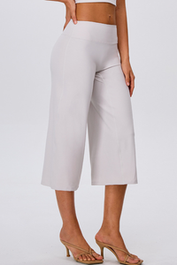 Women's No Front Seam Wide-Leg Cropped Yoga Pants