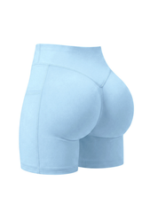 Women's Athletic Side Pocket Solid Yoga Shorts