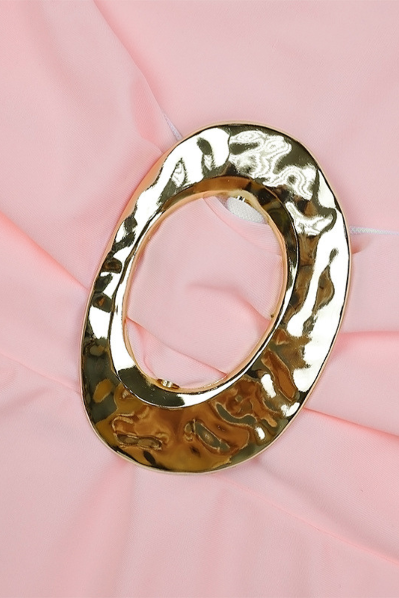 Women's Bandeau Ring High Waist Mesh Cover-up Bikini Set