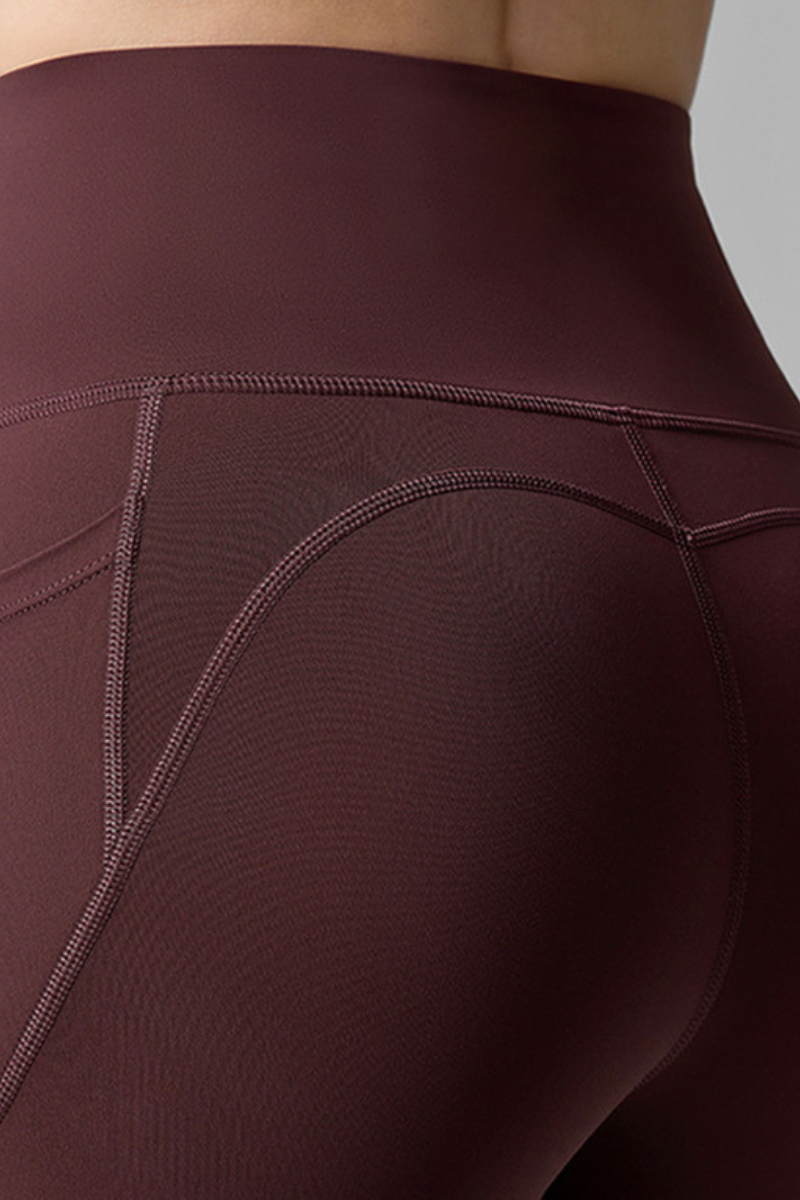 Women's Sets:Cross-Back Halterneck Bra & Mesh-Panel Leggings